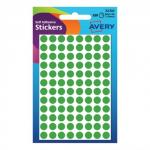 Avery Packets of Labels Round Diam.8mm Green Ref 32-302 [10x560 Labels] 309879