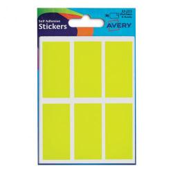 Cheap Stationery Supply of Avery Packets of Labels Rectangular 50x25mm Neon Yellow 32-223 10x36 Labels 309968 Office Statationery