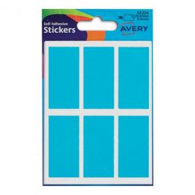 Avery Packets of Labels Rectangular 50x25mm Neon Blue Ref 32-224 10x36 Labels 309992