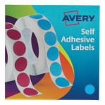 Avery Labels in Dispenser on Roll Round Diam.19mm Blue Ref 24-509 [1120 Labels] 31006X