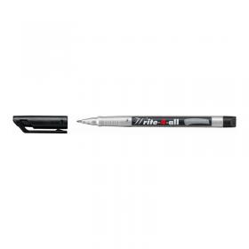 Stabilo Write-4-all Permanent Marker Pen Waterproof 0.7mm Line Black Ref 156-46 Pack of 10 310280