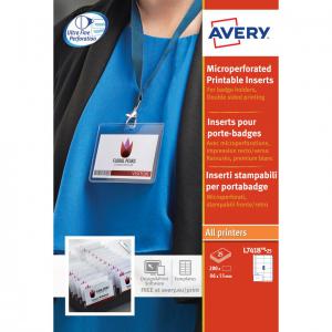 Avery Name Badges Laser-printable Refill Kit 8 per Sheet W86xH55mm Ref