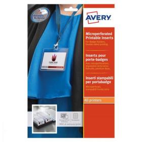 Avery Name Badges Laser-printable Refill Kit 8 per Sheet W86xH55mm Ref L7418-25UK [25 Sheets] 310566
