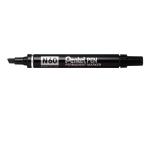Pentel N60 Permanent Marker Chisel Tip Variable 3.9mm-5.7mm Line Black Ref N60-A [Pack 12] 310750