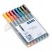 Staedtler 318 Lumocolor Permanent Pen Fine 0.6mm Line Wallet Assorted Colours Ref 318WP8 [Pack 8] 310790