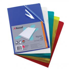 Rexel Nyrex Folder Cut Flush A4 Green Ref 12161GN Pack of 25 312044