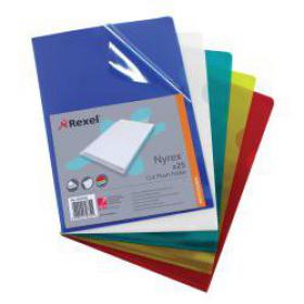 Rexel Nyrex Folder Cut Flush A4 Yellow Ref 12161YE Pack of 25 312079