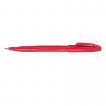 Pentel Sign Pen S520 Fibre Tipped 2.0mm Tip 1.0mm Line Red Ref S520-B [Pack 12] 312530