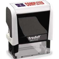 Cheap Stationery Supply of Trodat Office Printy Stamp Self-inking - Completed - 18x46mm Reinkable Red and Blue 54347 Office Statationery
