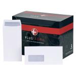 Plus Fabric Envelopes PEFC Pocket Peel and Seal Window 120gsm DL 220x110mm White Ref J26671 [Pack 500] 315525