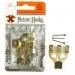 Extra Large No.4 Brass Plated Picture Hanging Hooks Pack of 2 316141