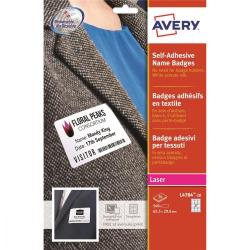 Cheap Stationery Supply of Avery Name Badge Labels Laser Self-adhesive 63.5x29.6mm White L4784-20 540 Labels Office Statationery