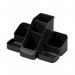 The photo displays an Avery Basics Desk Tidy in classic black with 7 compartments for organizing your desk supplies. The sleek and modern design adds a polished touch to any workspace. The high-quality material ensures durability and long-lasting use. This tidy set is a must-have for anyone looking to keep their desk clutter-free and organized.