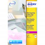 Avery Mini Multipurpose Labels Laser 20 per Sheet 55x12.7mm Clear Ref L7552-25 [500 Labels] 317743