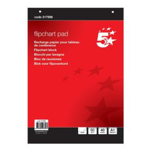 Office Flipchart Pad Perforated 40 Sheets A1 317998