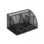 5 Star Office Desk Organiser Mesh Scratch Resistant with Non Marking Rubber Pads Black 319598