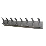 Acorn Hat and Coat Wall Rack with Concealed Fixings 8 Hooks 830x50x120mm Graphite Ref 319883 319883