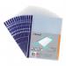 Rexel Nyrex Pocket Reinforced Blue Strip Top-opening 85 Micron A4 Clear Ref 12233 [Pack of 25] 320257