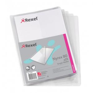 Rexel Nyrex Single Wallet with Vertical Inside Pocket A4 Clear Ref