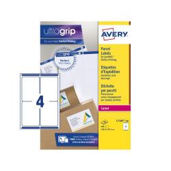 Cheap Stationery Supply of Avery Parcel Labels Laser Jam-free 4 per Sheet 139x99.1mm Opaque White L7169-100 400 Labels 320597 Office Statationery