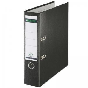 Leitz FSC Lever Arch File Plastic 80mm Spine A4 Black Ref 10101095