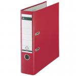 Leitz FSC Lever Arch File Plastic 80mm Spine A4 Red Ref 10101025 [Pack 10] 320621