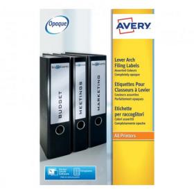 Avery Filing Labels Laser Lever Arch 4 per Sheet 200x60mm Ref L7171-25 100 Labels 32066X