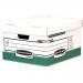 Bankers Box by Fellowes System Storage Box Foolscap White & Green FSC Ref 00791 [Box 10] 321160