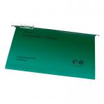 Rexel Crystalfile Classic Suspension File Manilla V-base Foolscap Green Ref 78046 [Pack 50] 321540