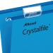 Rexel Crystalfile Extra Suspension File Polypropylene 15mm V-base Foolscap Blue Ref 70630 [Pack 25] 321575