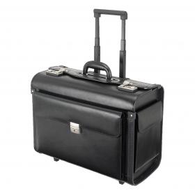 Alassio Silvana Trolley Pilot Case Laptop Compartment 2 Combination Locks Leather-look Black Ref 92301 323052