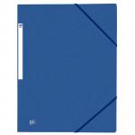 Oxford Folder Elasticated 3-Flap 450gsm A4 Blue Ref 400114326 [Pack 10]  323135