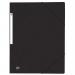 Oxford Elasticated 3-Flap Folder 450gsm Manilla A4 Black Ref 400114334 [Pack 10] 