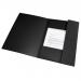 Oxford Elasticated 3-Flap Folder 450gsm Manilla A4 Black Ref 400114334 [Pack 10] 