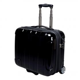 JSA Business Trolley ABS Polycarbonate with Removable Laptop Case Black Ref 45513 323571