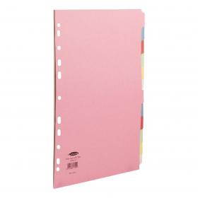 Concord Subject Dividers 12-Part Multipunched Extra Wide 160gsm Extra Wide A4+ Assorted Ref 71799/J17