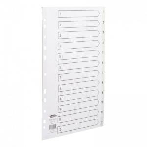 Concord Index 1-12 Polypropylene Multipunched Reinforced Holes 120