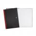 Black n Red Notebook Casebound 90gsm Narrow Ruled 192pp A4 Ref 100080474 [Pack 5] 324486