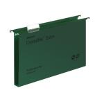 Rexel Crystalfile Extra Suspension File Polypropylene 30mm Wide-base Foolscap Green Ref 70631 [Pack 25] 326525