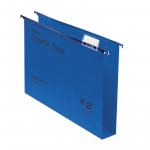 Rexel Crystalfile Classic Suspension File Manilla 30mm Wide-base 230gsm Foolscap Blue Ref 70625 [Pack 50] 326740