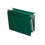 Rexel Crystalfile Classic Linking Lateral File Manilla 15mm V-base Foolscap Green Ref 70670 [Pack 50] 326767