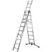 Combi Ladder 3 Section Capacity 150kg Rungs 3x12 for H9.25m 29.2kg Aluminium