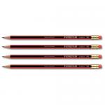 Staedtler 110 Tradition Pencil with Eraser PEFC HB Ref 112HBRT [Pack 12] 328825
