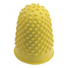 Quality Thimblette Rubber for Note-counting Page-turning Size 2 Large Yellow Ref 265494 Pack of 10 330233