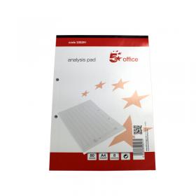 5 Star Office Analysis Pad 8 Cash Column 80 Sheets A4 330291