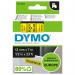 Dymo D1 Tape for Electronic Labelmakers 12mmx7m Black on Yellow Ref 45018 S0720580 330385