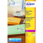 Avery Addressing Labels Laser 14 per Sheet 99.1x38.1mm Clear Ref L7563-25 [350 Labels] 330780