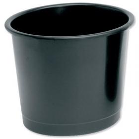 5 Star Office Waste Bin Polypropylene 14 Litre Capacity 304x254mm Black 330860