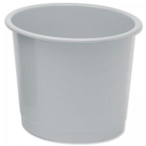 Office Waste Bin Polypropylene 14 Litre Capacity 304x254mm Grey 330895