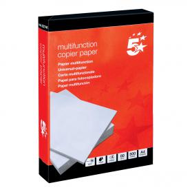 5 Star Office Copier Paper Multifunctional Ream-Wrapped 80gsm A4 White 500 Sheets 332748